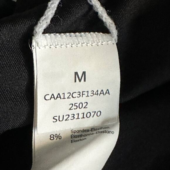 CUPSHE Womens 2PC Swimsuit M Black Scalloped V Neck Crisscross Tie Bikini - Picture 6 of 9